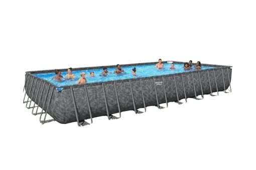 Bestway 561KJ | Size 31.4 x 16.0 x 4.33 Ft | APX Rectangular Metal Frame Portable Ready-Made Swimming Pool - Image 7