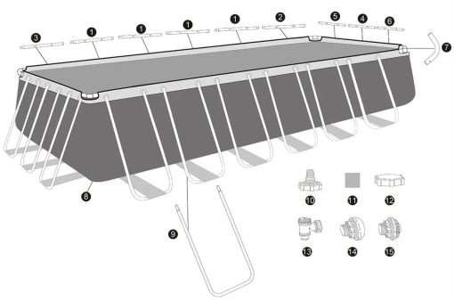 Bestway APX 561KG | Size 24.0 x 12.0 x 4.33 Ft | APX Rectangular Metal Frame Portable Ready-Made Swimming Pool - Image 15