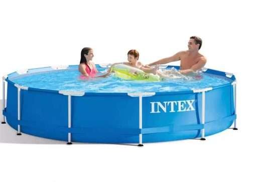 Intex 28212 | Size 12.0 x 12.0 x 2.75 Ft | Round Metal Frame Portable Ready-Made Above Ground Swimming Pool - Image 4