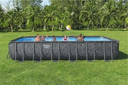 Bestway APX 561KG | Size 24.0 x 12.0 x 4.33 Ft | APX Rectangular Metal Frame Portable Ready-Made Swimming Pool - Image 7
