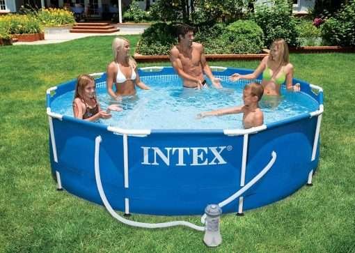Intex 28212 | Size 12.0 x 12.0 x 2.75 Ft | Round Metal Frame Portable Ready-Made Above Ground Swimming Pool - Image 3