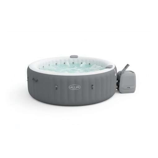 Bestway 60075 | Size 7.80 x 7.80 x 2.63 Ft | Inflatable Portable Spa Lay Z Bathtub Santorini
