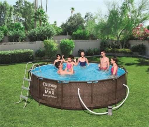 Bestway 56709 | Size 12.0 x 12.0 x 3.28 Ft | Steel Pro MAX Deluxe Series Round Metal Frame Portable Swimming Pool - Image 2