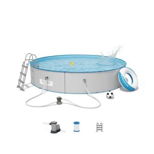 Bestway 56377 | Size 12.0 x 12.0 x 2.95 Ft | Hydrium Steel Round Metal Frame Portable Ready-Made Swimming Pool