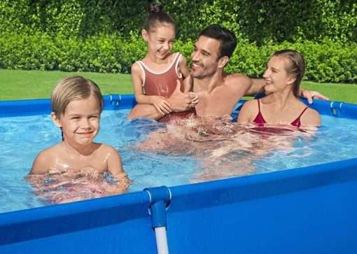 Bestway 56411 | Size 9.1 x 6.7 x 2.10 Ft | Steel Pro Rectangular Metal Frame Portable Ready-Made Swimming Pool - Image 8