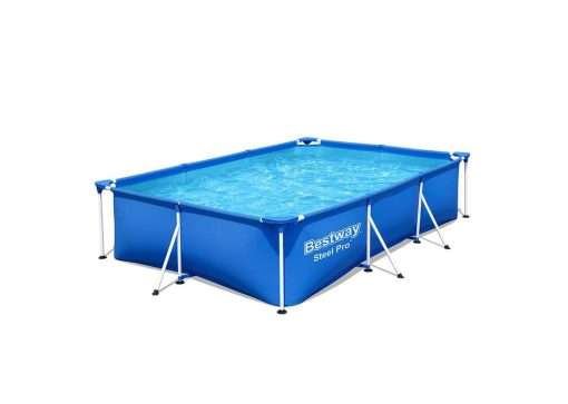 Bestway 56411 | Size 9.1 x 6.7 x 2.10 Ft | Steel Pro Rectangular Metal Frame Portable Ready-Made Swimming Pool - Image 4