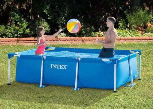 Intex 28271 | Size 8.53 x 5.25 x 2.13 Ft | Rectangular Metal Frame Portable Above Ground Swimming Pool - Image 4