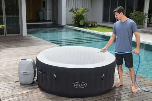 Bestway 60001 | Size 5.90 x 5.90 x 2.16 Ft | Inflatable Portable Spa Lay Z Bathtub Miami - Image 11