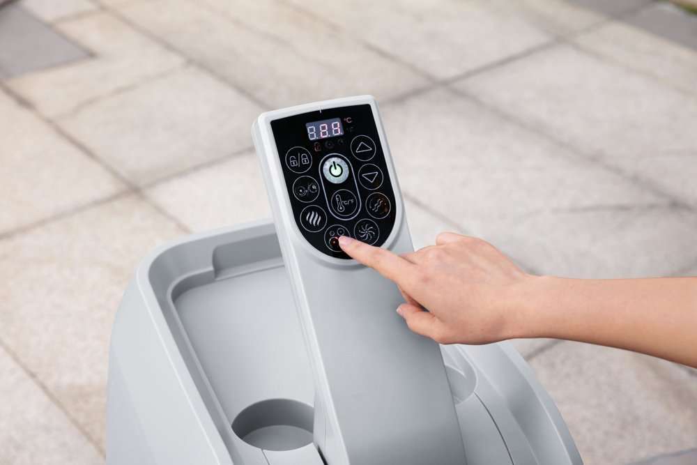 Bestway 60075 | Size 7.80 x 7.80 x 2.63 Ft | Inflatable Portable Spa Lay Z Bathtub Santorini - Image 2