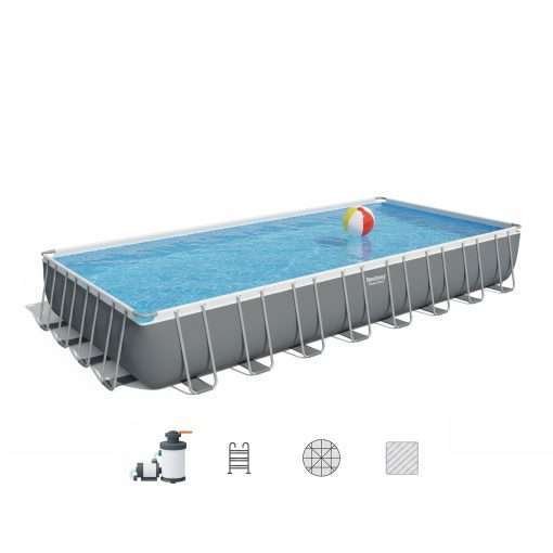 Intex 26374 | Size 32.0 x 16.0 x 4.33 Ft | Ultra XTR Rectangular Metal Frame Portable Ready-Made Swimming Pool