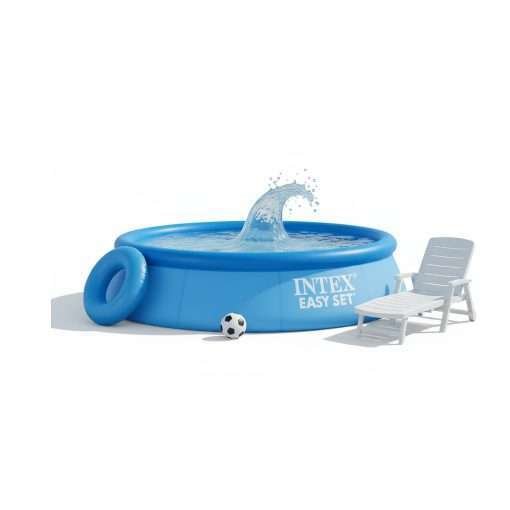 Intex 28106 | Size 8.0 x 2.0 Ft | Easy Set Round Inflatable Portable Above Ground Swimming Pool