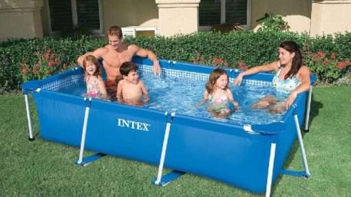 Bestway 56403 | Size 8.6 x 5.6 x 2.00 Ft | Steel Pro Rectangular Metal Frame Portable Above Ground Swimming Pool - Image 2