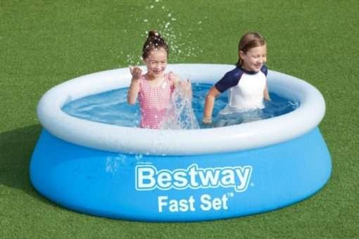 Bestway 57392 | Size 6.0 x 6.0 x 2.0 Ft | Inflatable Round Fast Set Portable Ready-Made Swimming Pool - Image 2