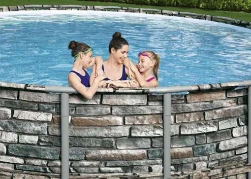 Bestway 56889 | Size 22.0 x 22.0 x 4.50 Ft | Power Steel Round Metal Frame Portable Ready-Made Swimming Pool - Image 4